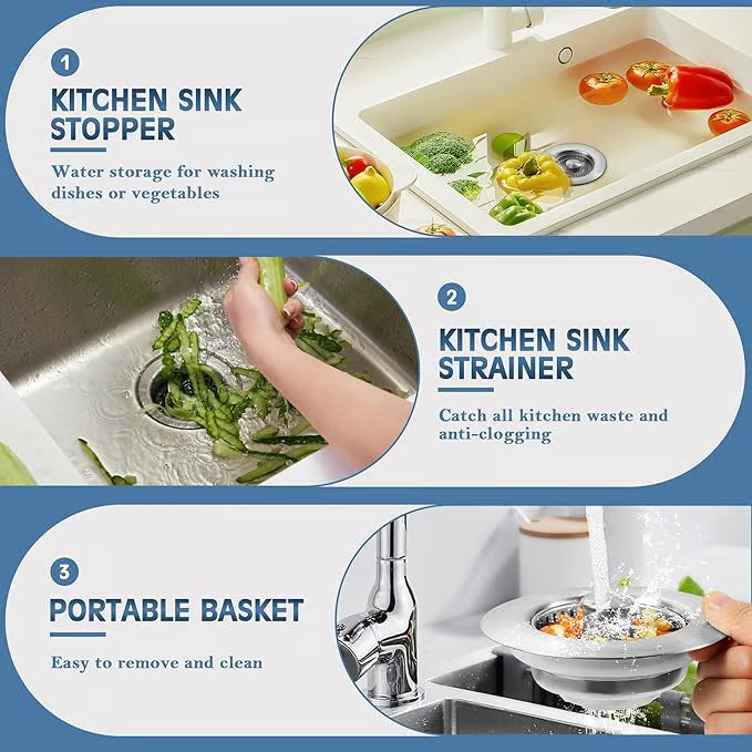 Arvayn 3-in-1 Sink Strainer – Filter, Catch & Protect