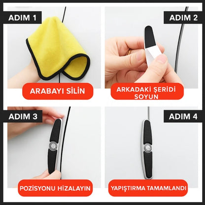 Arvayn Premium Metal&Karbon Kapı Koruyucu (4'lü Set)