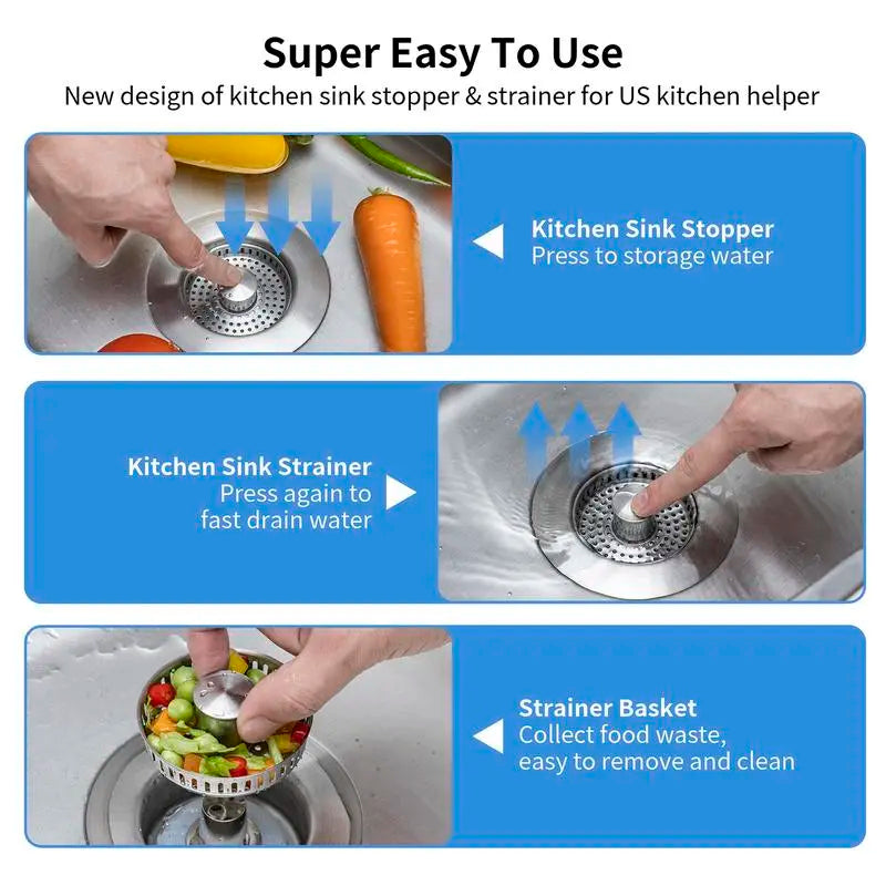 Arvayn 3-in-1 Sink Strainer – Filter, Catch & Protect